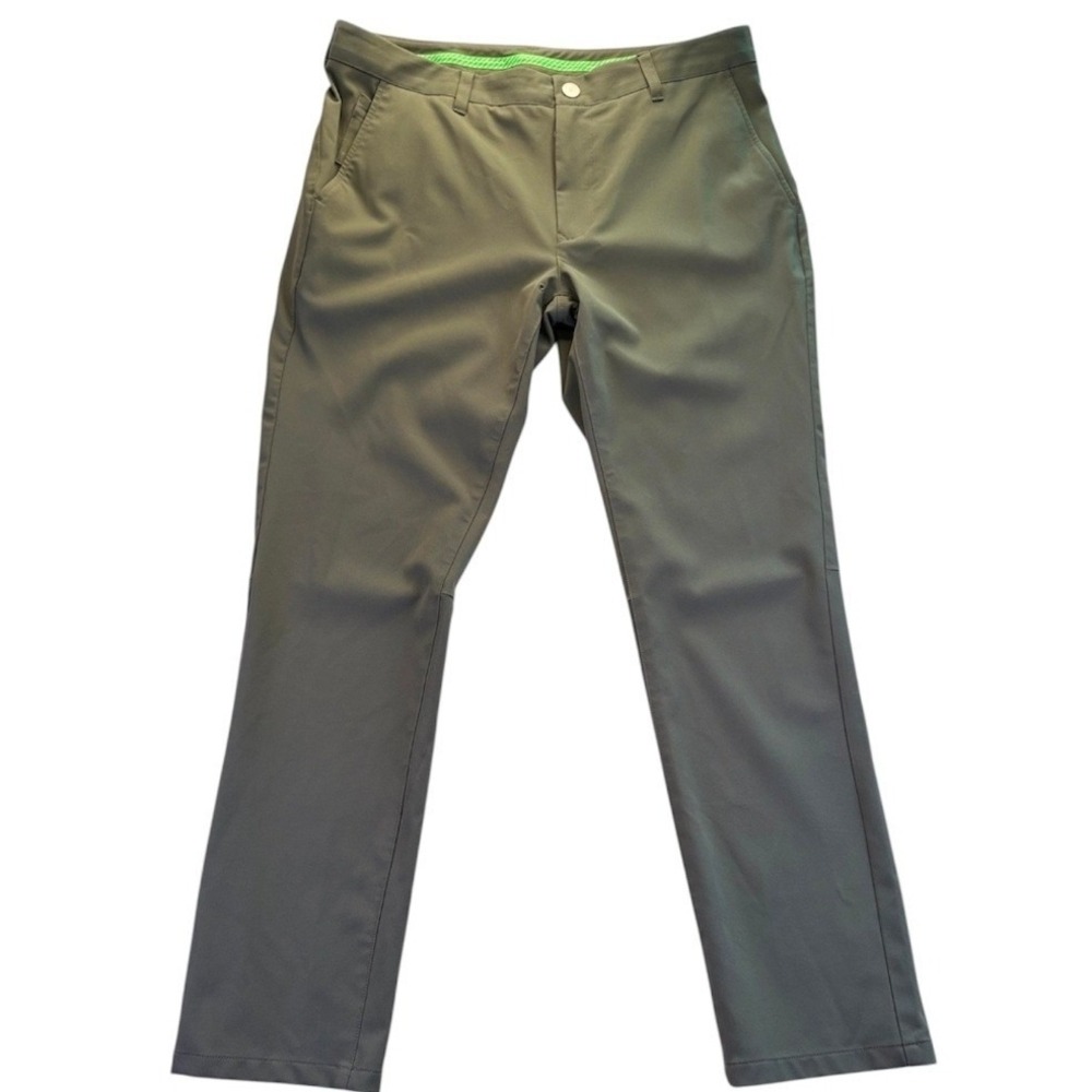 Bonobos Golf Tailored Fit Pants Men's Green 35x32 Performance Stretch Athletic
